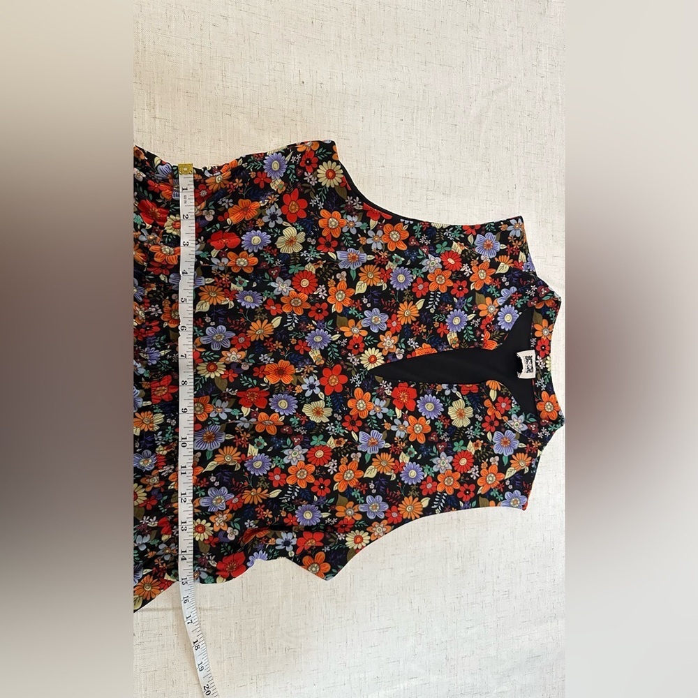 🌸 Anne Klein Sleeveless Floral Midi Dress – No Size Tag (See 📏 Measurements) - Picture 5 of 12